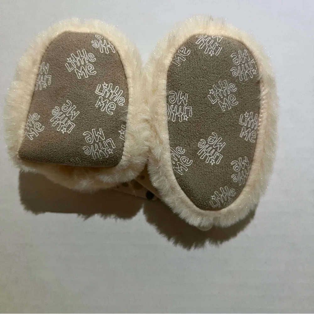 Little Me Llama Slippers 0-6M + Old Navy Pink Flip Flops baby Girls size 6